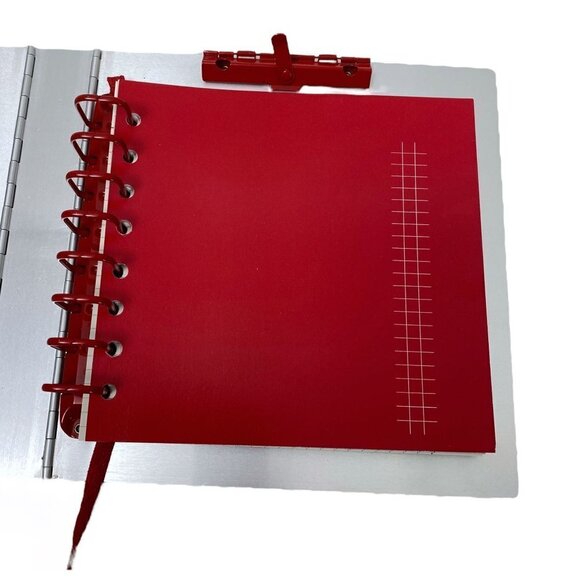 Metal Binder 8.5" Brushed Metal with Clip and inserts - Picture 8 of 14